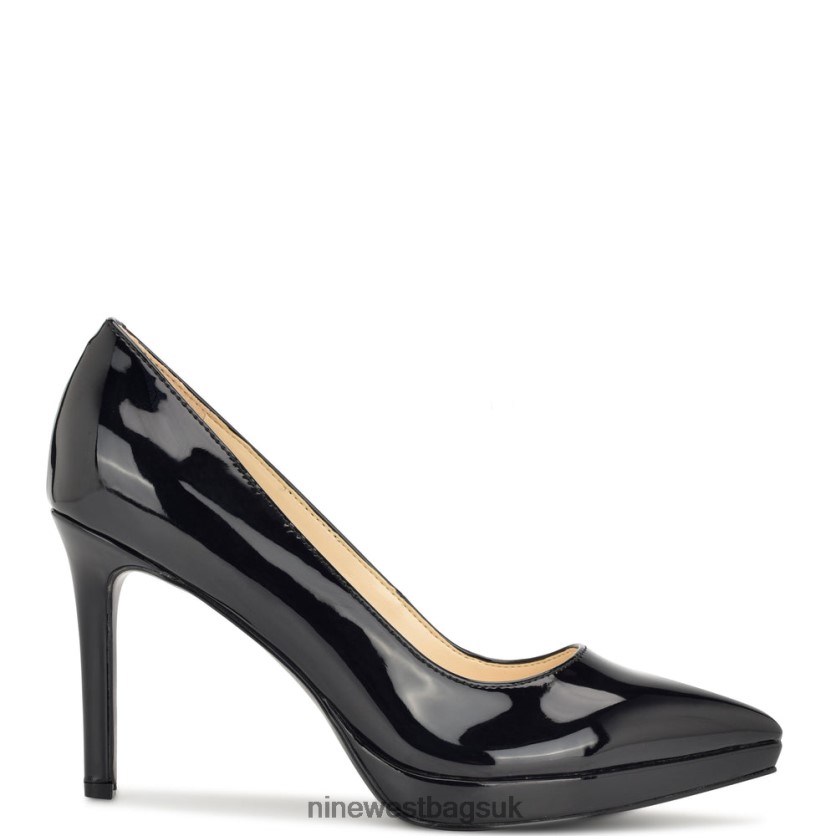 Nine West Shelbe Platform Pumps RFX40B1196 - Nine West Bags UK Black Patent