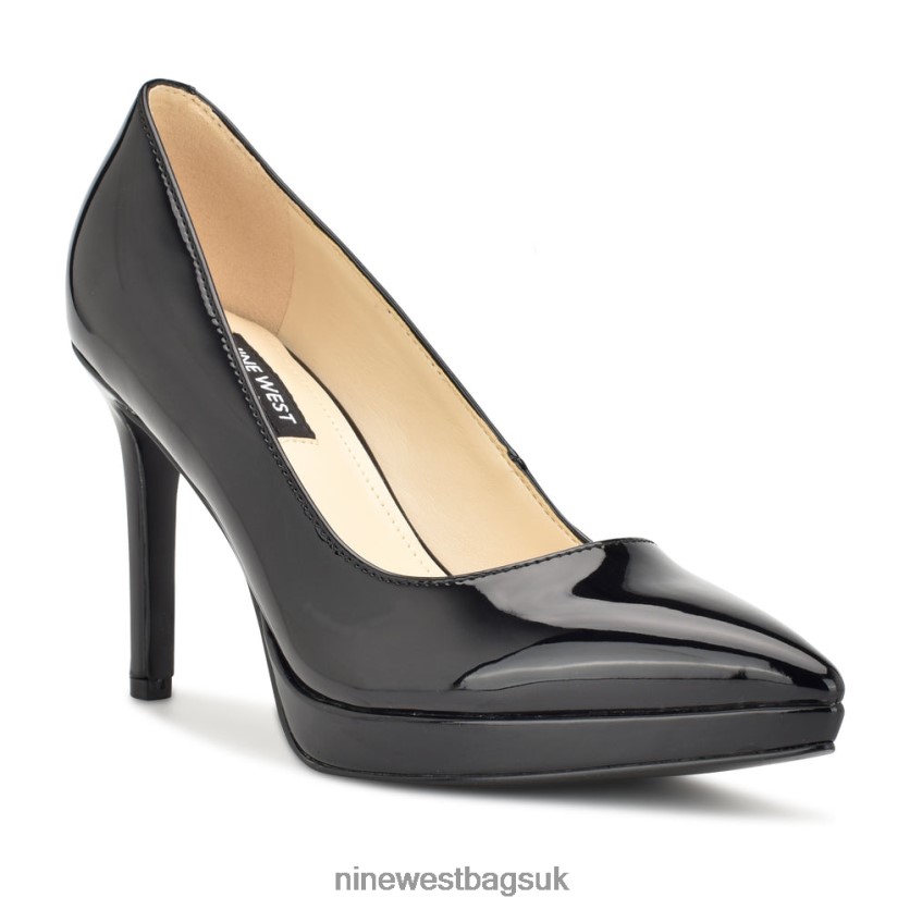 Nine West Shelbe Platform Pumps RFX40B1196 - Nine West Bags UK Black Patent