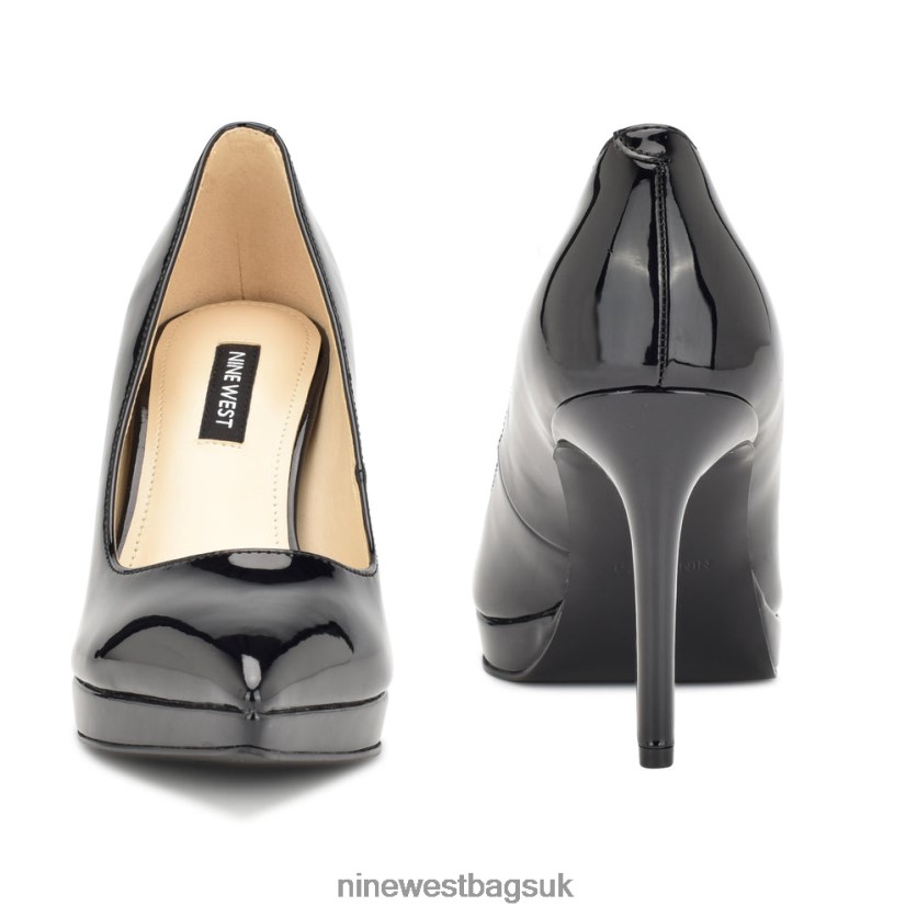 Nine West Shelbe Platform Pumps RFX40B1196 - Nine West Bags UK Black Patent