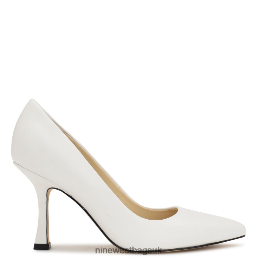 Nine West Sorts Pointy Toe Pumps RFX40B1191 - Nine West UK Sale White Leather