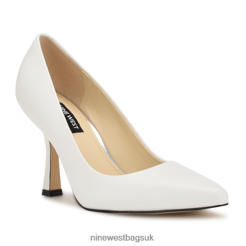 Nine West Sorts Pointy Toe Pumps RFX40B1191 - Nine West UK Sale White Leather