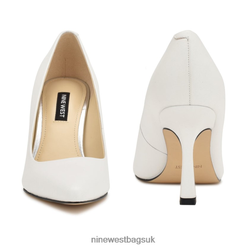 Nine West Sorts Pointy Toe Pumps RFX40B1191 - Nine West UK Sale White Leather