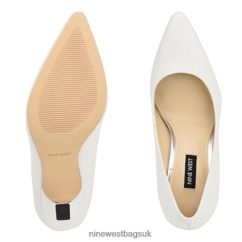 Nine West Sorts Pointy Toe Pumps RFX40B1191 - Nine West UK Sale White Leather
