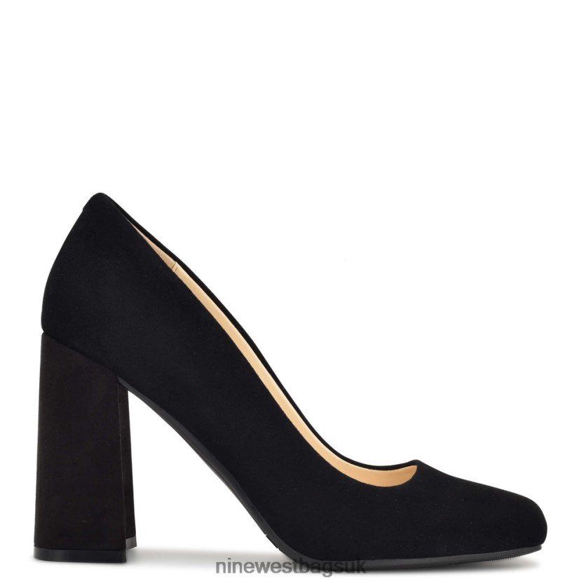 Nine West Yolend Block Heel Pumps RFX40B1198 - Nine West Sandals UK Black Suede
