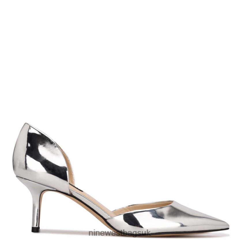 Nine West Arive Pointy Toe Pumps RFX40B1878 - Nine West Sandals UK Silver Mirror Metallic