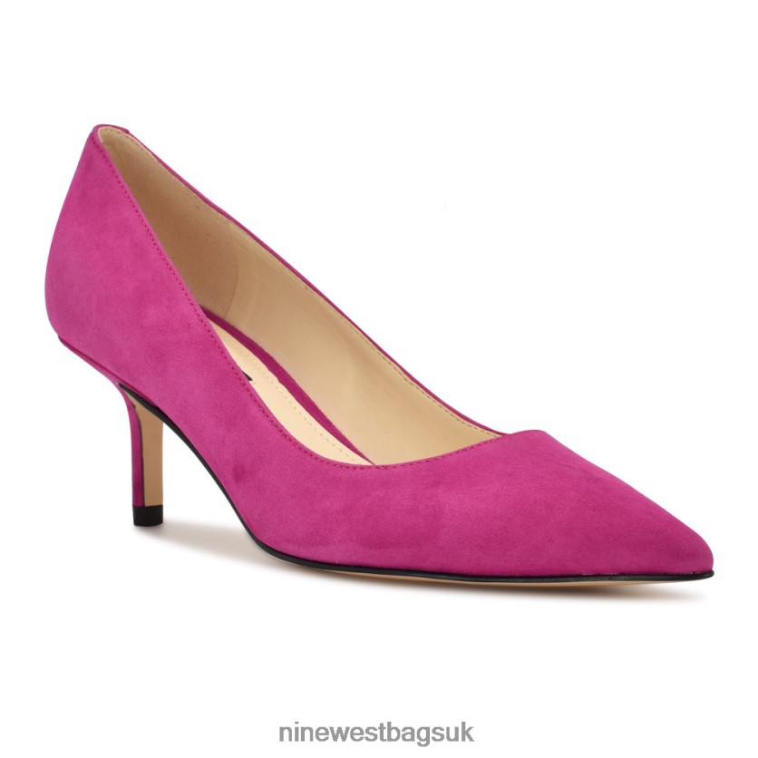 Nine West Arlene Pointy Toe Pumps RFX40B2138 - Nine West Sandals UK Dark Pink Suede