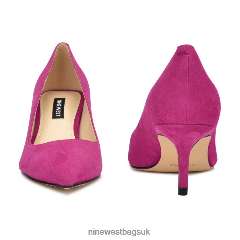 Nine West Arlene Pointy Toe Pumps RFX40B2138 - Nine West Sandals UK Dark Pink Suede