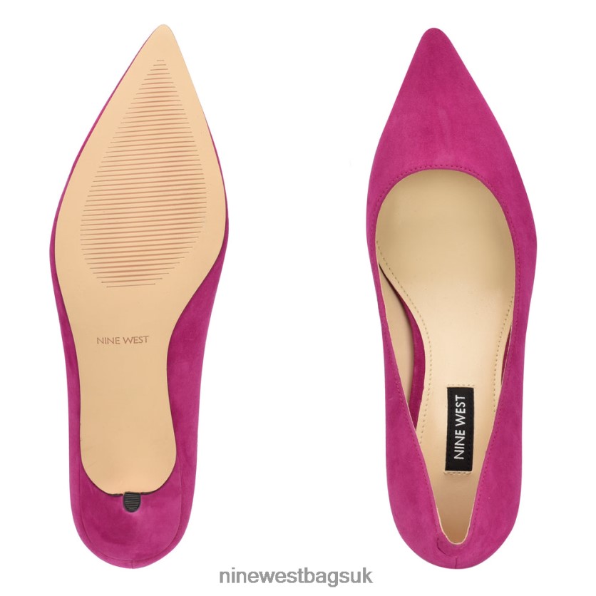 Nine West Arlene Pointy Toe Pumps RFX40B2138 - Nine West Sandals UK Dark Pink Suede