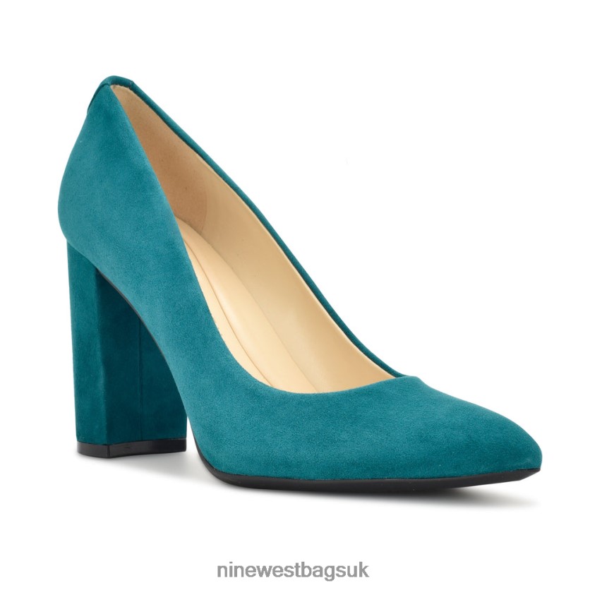 Nine West Astoria 9x9 Pumps RFX40B2115 - Nine West UK Sale Teal Suede