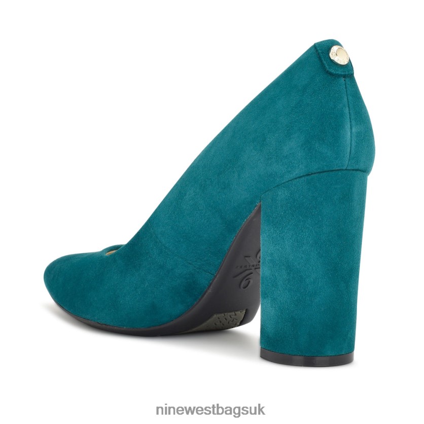 Nine West Astoria 9x9 Pumps RFX40B2115 - Nine West UK Sale Teal Suede
