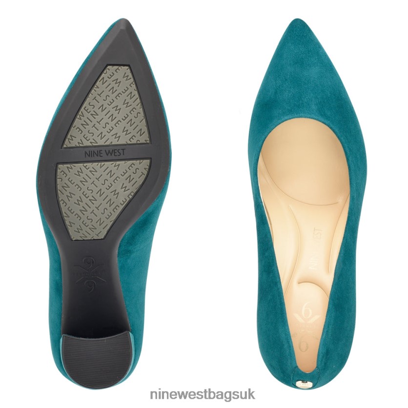 Nine West Astoria 9x9 Pumps RFX40B2115 - Nine West UK Sale Teal Suede