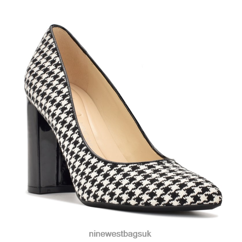 Nine West Astoria 9x9 Pumps RFX40B2116 - Nine West Bags UK Black/White Houndstooth