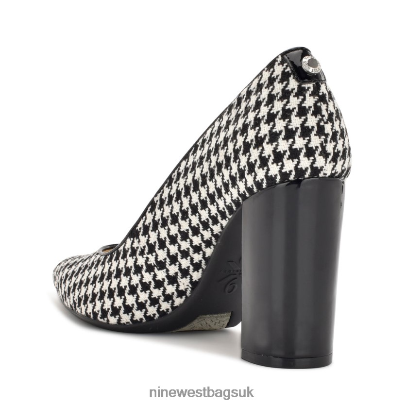 Nine West Astoria 9x9 Pumps RFX40B2116 - Nine West Bags UK Black/White Houndstooth