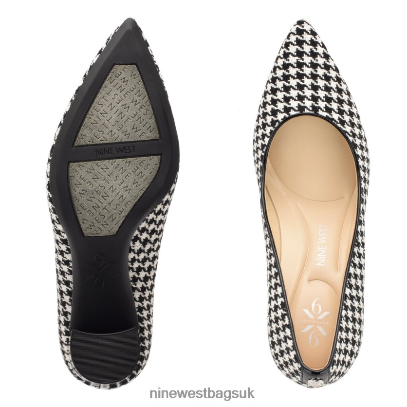 Nine West Astoria 9x9 Pumps RFX40B2116 - Nine West Bags UK Black/White Houndstooth