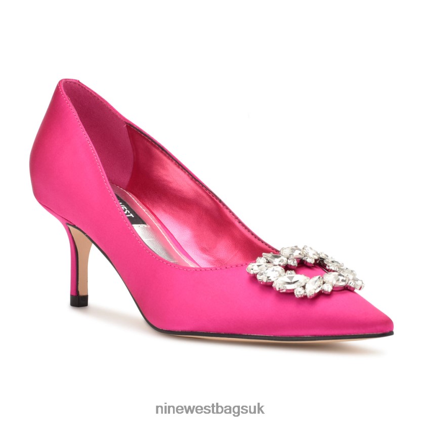 Nine West Avolon Pointy Toe Pumps RFX40B909 - Nine West UK Pink Satin Crystal