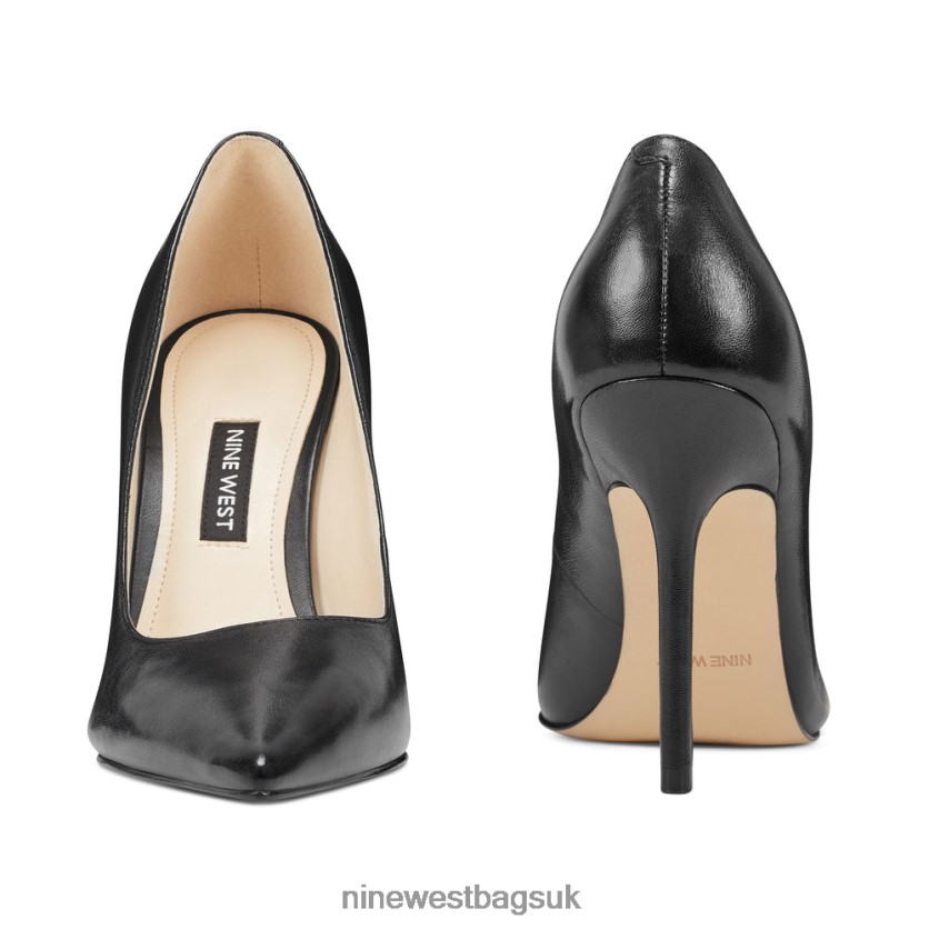 Nine West Bliss Pointy Toe Pumps RFX40B2379 - Nine West UK Sale Black Leather