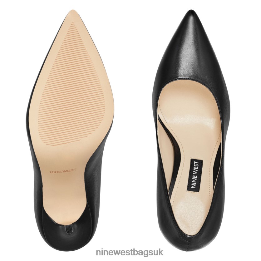 Nine West Bliss Pointy Toe Pumps RFX40B2379 - Nine West UK Sale Black Leather