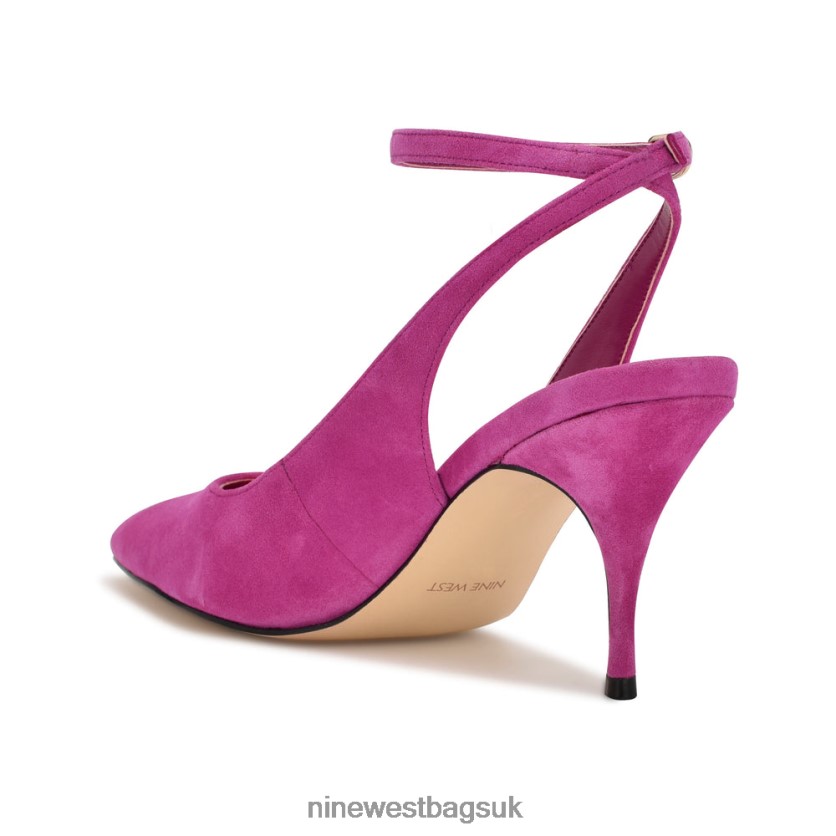 Nine West Boca Ankle Strap Pumps RFX40B908 - Nine West Bags UK Pink Suede