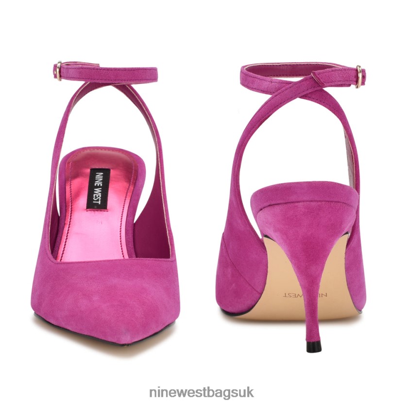Nine West Boca Ankle Strap Pumps RFX40B908 - Nine West Bags UK Pink Suede