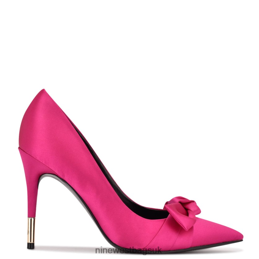 Nine West Bowy Dress Pumps RFX40B1873 - Nine West UK Pink Satin