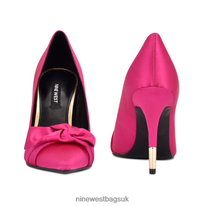 Nine West Bowy Dress Pumps RFX40B1873 - Nine West UK Pink Satin