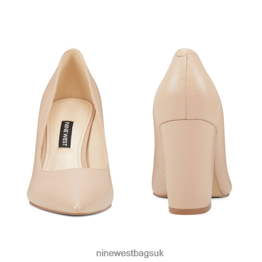 Nine West Cara Dress Pumps RFX40B2127 - Nine West UK Sale Barely Nude Leather