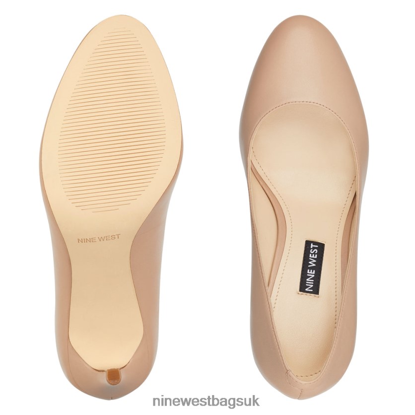 Nine West Dylan Round Toe Pumps RFX40B2382 - Nine West Sandals UK Barely Nude Leather