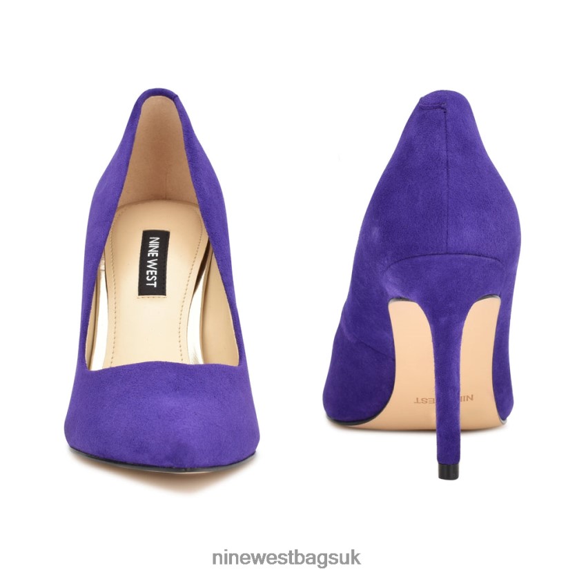 Nine West Ezra Pointy Toe Pumps RFX40B2142 - Nine West Sandals UK Medium Purple Suede