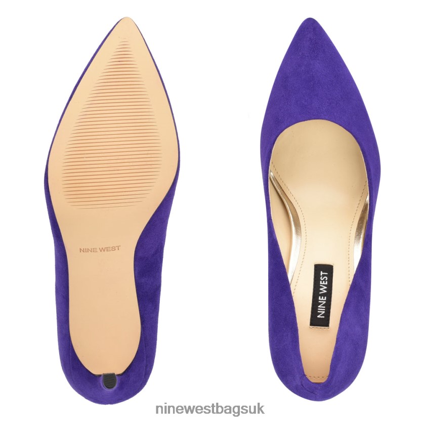 Nine West Ezra Pointy Toe Pumps RFX40B2142 - Nine West Sandals UK Medium Purple Suede