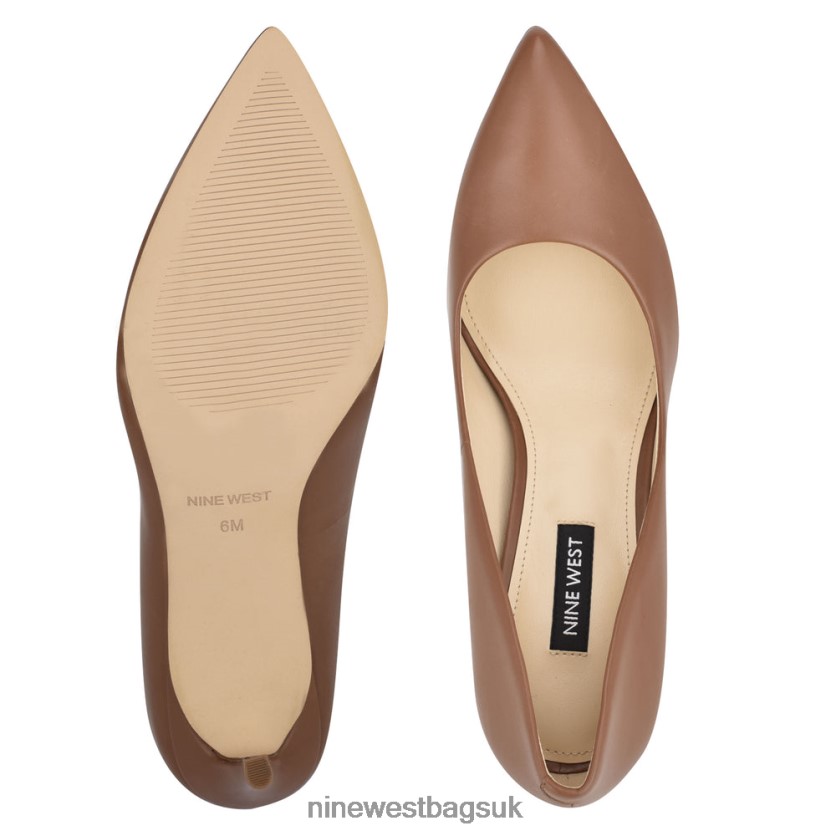 Nine West Ezra Pointy Toe Pumps RFX40B2398 - Nine West Sandals UK Light Brown Leather