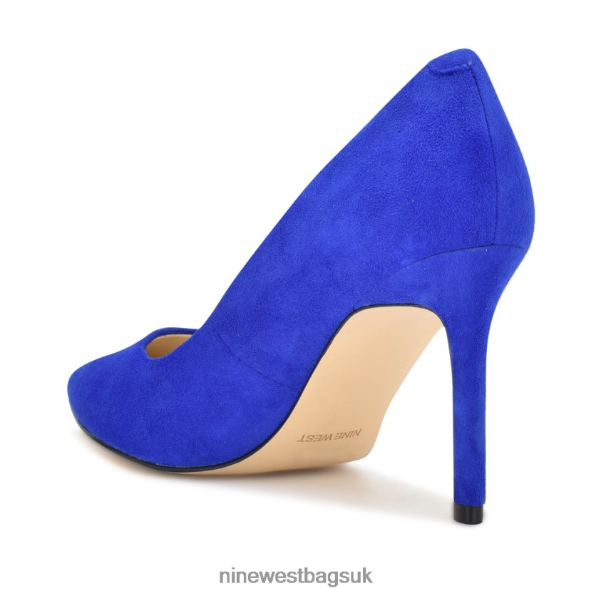 Nine West Ezra Pointy Toe Pumps RFX40B911 - Nine West UK Sale Medium Blue Suede
