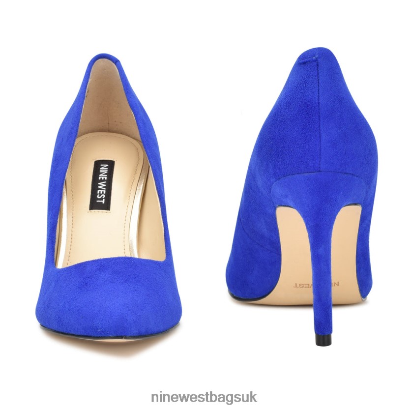 Nine West Ezra Pointy Toe Pumps RFX40B911 - Nine West UK Sale Medium Blue Suede