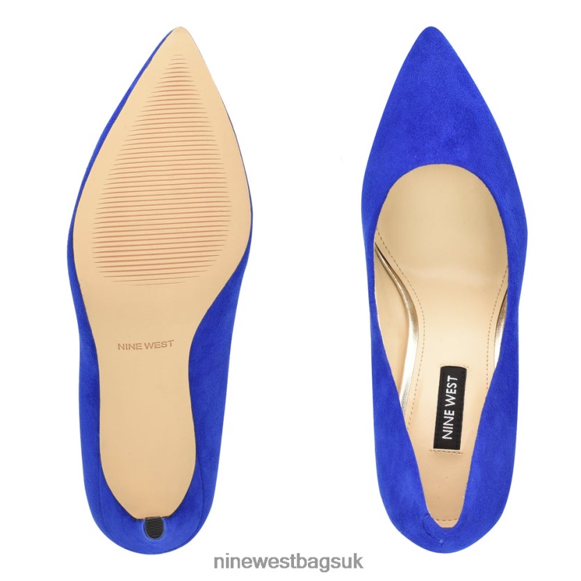 Nine West Ezra Pointy Toe Pumps RFX40B911 - Nine West UK Sale Medium Blue Suede