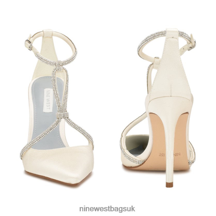 Nine West Fabel Pointy Toe Pumps RFX40B1875 - Nine West UK Sale Ivory Satin