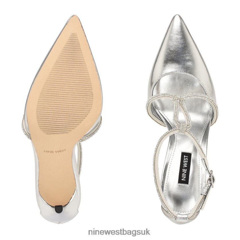 Nine West Fabel Pointy Toe Pumps RFX40B1876 - Nine West Bags UK Silver
