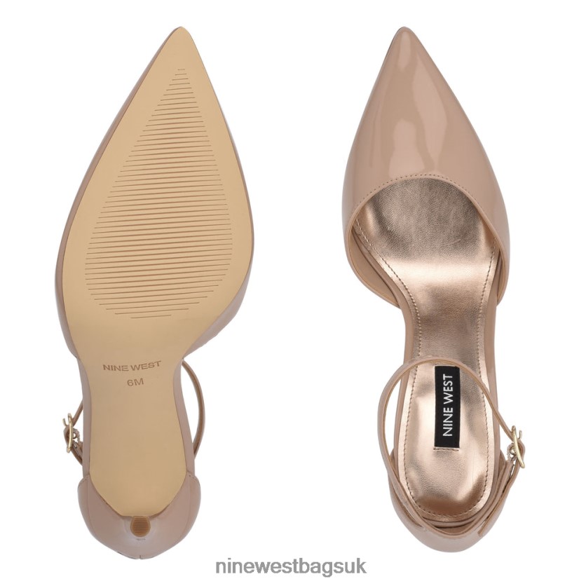 Nine West Faiz Pointy Toe Ankle Strap Pumps RFX40B1465 - Nine West UK Barely Nude