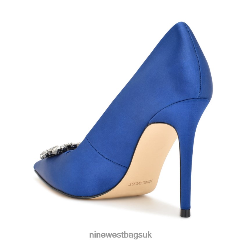 Nine West Fana Pointy Toe Pumps RFX40B1832 - Nine West Bags UK Blue Satin Crystal