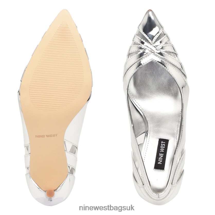 Nine West Favant Pointy Toe Pumps RFX40B1846 - Nine West Sandals UK Silver/Clear