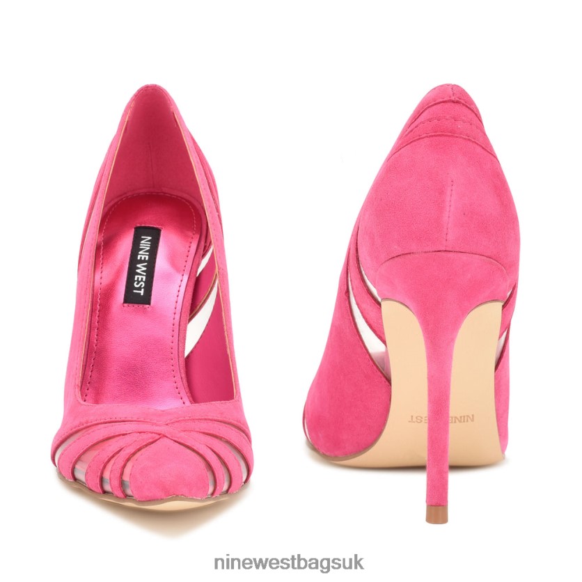 Nine West Favant Pointy Toe Pumps RFX40B1847 - Nine West UK Sale Pink/Clear Suede