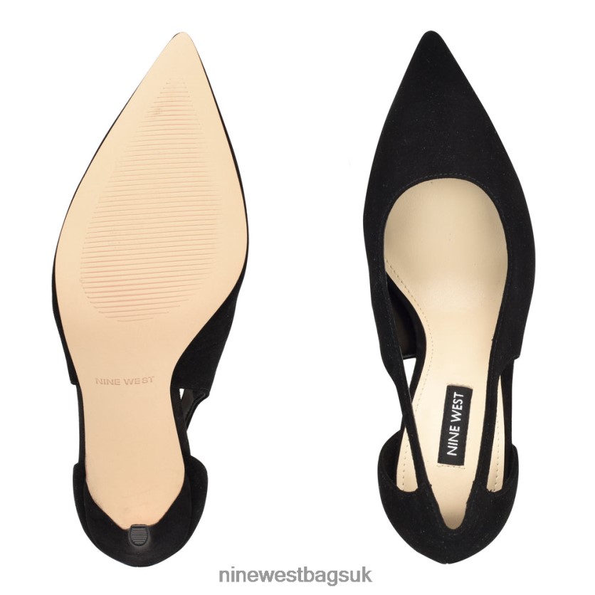 Nine West Favon Cut Out Pumps RFX40B1574 - Nine West Sandals UK Black Suede