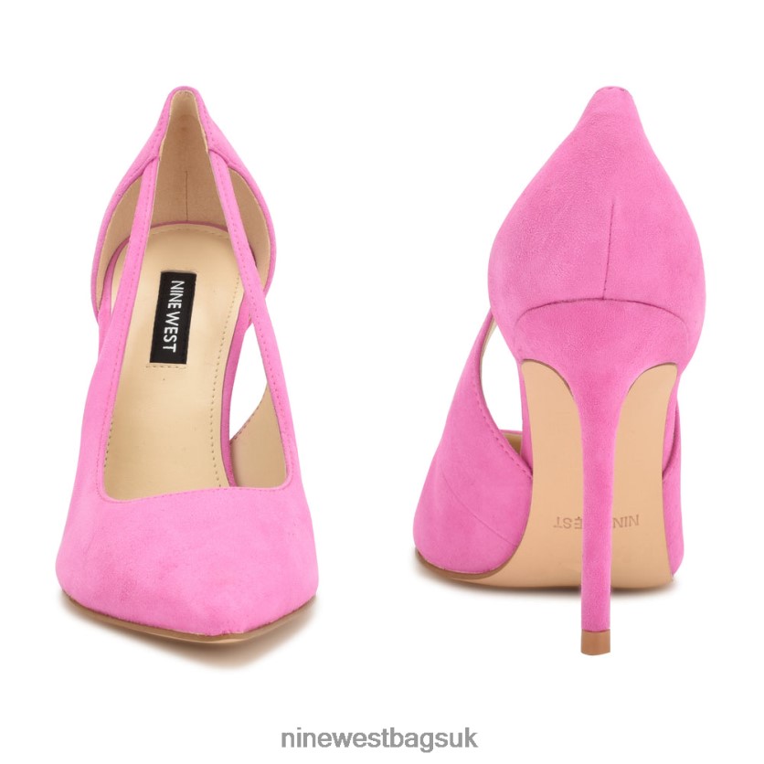 Nine West Favon Cut Out Pumps RFX40B1598 - Nine West Sandals UK Pink Suede