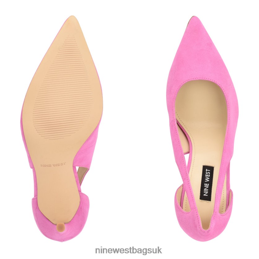 Nine West Favon Cut Out Pumps RFX40B1598 - Nine West Sandals UK Pink Suede