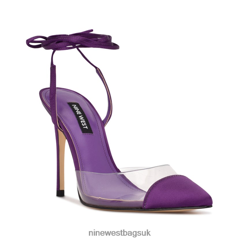 Nine West Ferest Ankle Wrap Pumps RFX40B1675 - Nine West UK Sale Purple/Clear