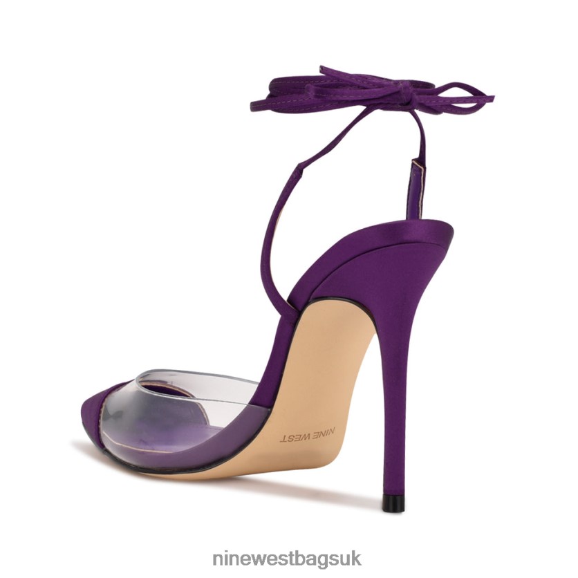 Nine West Ferest Ankle Wrap Pumps RFX40B1675 - Nine West UK Sale Purple/Clear