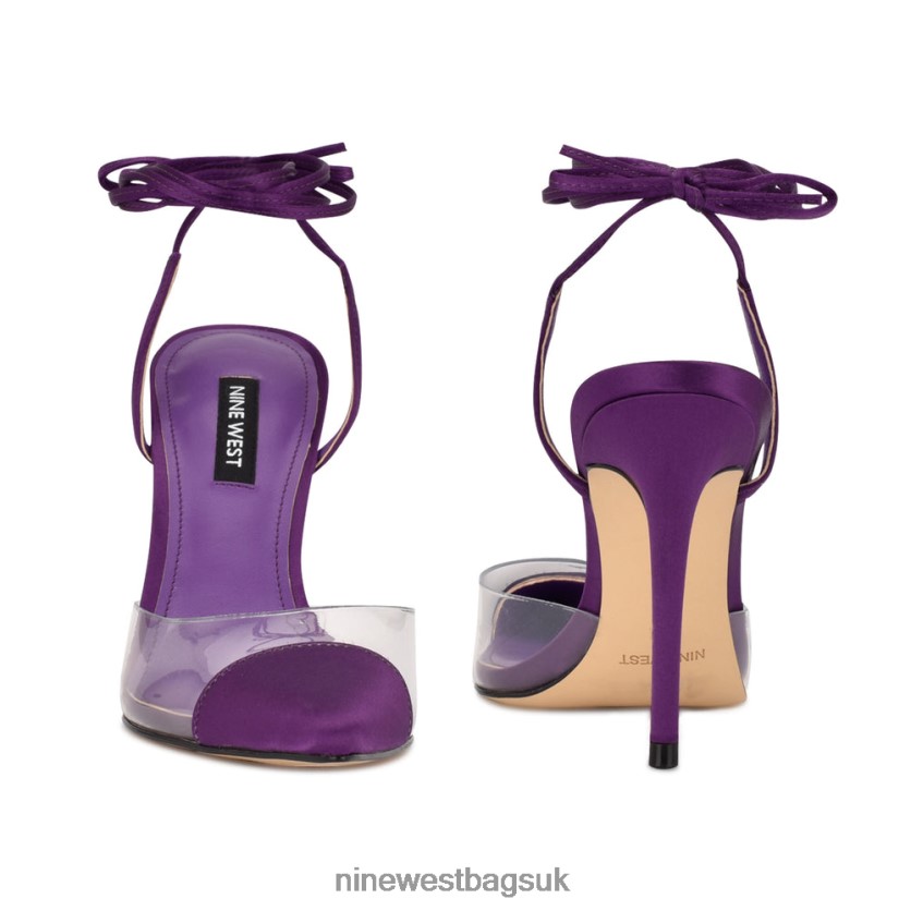 Nine West Ferest Ankle Wrap Pumps RFX40B1675 - Nine West UK Sale Purple/Clear