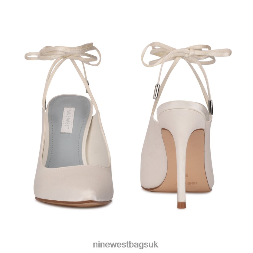 Nine West Feya Ankle Wrap Dress Pumps RFX40B1993 - Nine West UK Ivory Satin