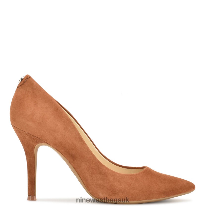 Nine West Fifth 9x9 Pointy Toe Pumps RFX40B2114 - Nine West Sandals UK Cognac Suede