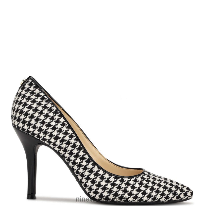 Nine West Fifth 9x9 Pointy Toe Pumps RFX40B2137 - Nine West UK Black/White Houndstooth
