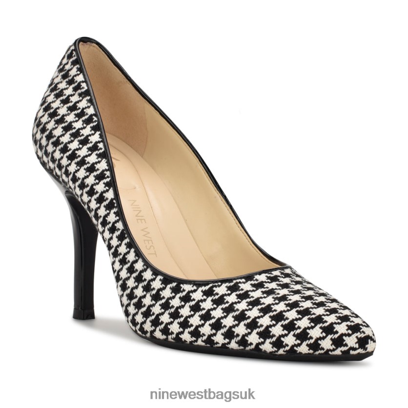 Nine West Fifth 9x9 Pointy Toe Pumps RFX40B2137 - Nine West UK Black/White Houndstooth