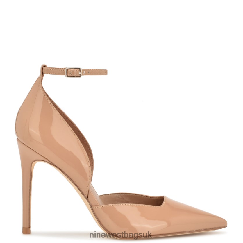 Nine West Finda d'Orsay Ankle Strap Pumps RFX40B1384 - Nine West Bags UK Blush Patent